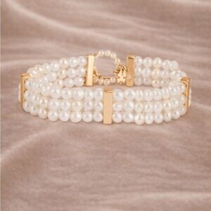 Vintage Pearl Gold Classic Bracelet